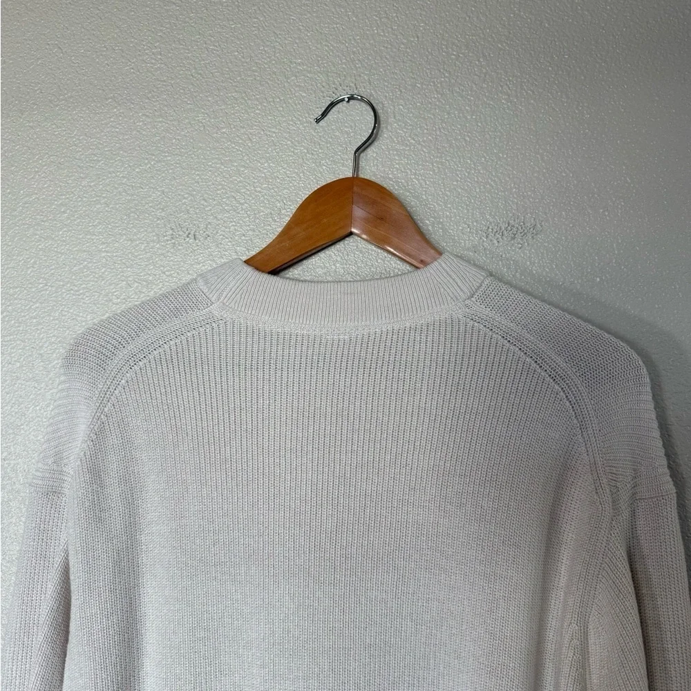 Lululemon Merino Wool-Blend Ribbed Crewneck Sweater White Opal 6